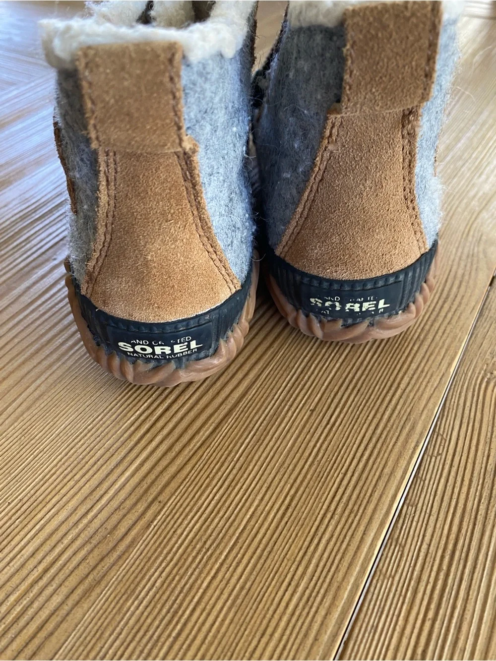 Sorel Brown, Black & Cream Kids Winter Duck Boots